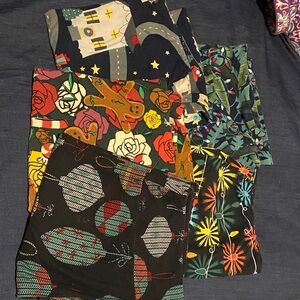 LuLaRoe Colorful Patterned Leggings Set